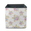 Sea Turtle With Colored Blots On The Shell Storage Bin Storage Cube