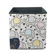 Cute Elephant With Colorful Ears And Small Heart Storage Bin Storage Cube
