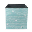 Small Boats On Sea Waves Illustration Storage Bin Storage Cube