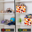 Fall Tone Color Background Decorated With Maple Leaves Storage Bin Storage Cube