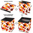 Fall Tone Color Background Decorated With Maple Leaves Storage Bin Storage Cube