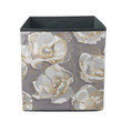 Amazing Gold Anemone Flowers On Grey Background Design Storage Bin Storage Cube