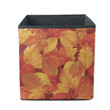Fallen Wet Leaves Autumnal Plants Pattern Storage Bin Storage Cube