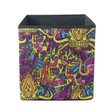 Psychedelic Hippie Ornament Fire Flower Colorful Pattern Storage Bin Storage Cube