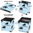Black Silhouettes Of Racing Sports Horses And Riders Storage Bin Storage Cube