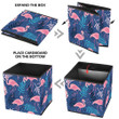 Pink Flamingos Tropical Palm Leaves And Flowers Storage Bin Storage Cube