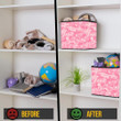 Watercolor Girly Camo Pink Textured Military Pattern Storage Bin Storage Cube