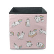 Cute Unicorn Cat On Colored Background Storage Bin Storage Cube