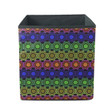 Psychedelic Colorful Ornament Multicolor Small Flowers Pattern Storage Bin Storage Cube