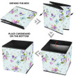 Blooming Flowers And Butterfly Flying Flowers Storage Bin Storage Cube