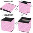 Cartoon Poodle Dog On Pink Geometric Storage Bin Storage Cube