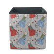 Funny Dressed Cow With Scarf Coat And Bag Storage Bin Storage Cube