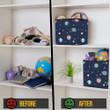 In Outer Space Cosmic Celestial Bodies Illustration Storage Bin Storage Cube
