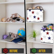 Minimalist Style Pattern Made From Red Blue And White Stars Storage Bin Storage Cube