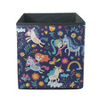 Cute Little Girls Unicorn Flowers Birds And Rainbow Pattern Storage Bin Storage Cube