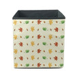 Collection Of Autumn Maple Oak Leaves Pattern Storage Bin Storage Cube