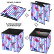 Pretty Theme Mystical Butterfly And Palm Leaves On Striped Storage Bin Storage Cube