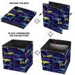 Abstract Scary Shark Under Deep Blue Ocean Design Storage Bin Storage Cube