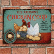 Custom Name Funny Farming Lover Our Chicken Coop Rectangle Metal Sign