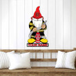 Firefighter Gnome Colorful And White Cut Metal Sign Custom Name