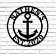 Nautical Anchor Custom Number And Name Design Cut Metal Sign
