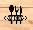 Kitchen Tools Collection Design Cut Metal Sign