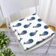 Cute Cartoon Baby Dolphin On Spotted Background Design Chair Pad Chair Cushion Home Decor