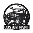 Jeep Cut Metal Sign Nice Design Custom Name Circle Shape