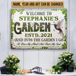 Hummingbird Lovely Design Welcome To My Garden Rectangle Metal Sign Custom Name Year Art