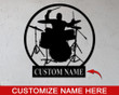 Talented Drummer Cut Metal Sign Custom Name