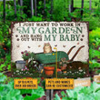 Garden Pet Cat Dog Cart Rectangle Metal Sign Custom Name Pets
