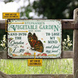 Butterfly Vegetable Garden Floral Art Rectangle Metal Sign Custom Name Year Art Beautiful Style