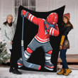 Cool Ice Hockey Dab Perfect Gift For Son Design Sherpa Fleece Blanket
