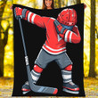 Cool Ice Hockey Dab Perfect Gift For Son Design Sherpa Fleece Blanket