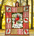 I Am Always With You Red Cardinal Bird Xmas Gift For Wife Design Sherpa Fleece Blanket