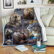3D Cute Sea Otter Animal Lover Gift For Mom Design Sherpa Fleece Blanket