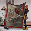 Always With You Cardinal Bird Cute Style Sherpa Fleece Blanket