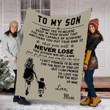 Gifts For Son Black And White Pattern Nice Design Sherpa Fleece Blanket