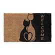 Cute Cat Couple And Welcome Cool Design Doormat Home Decor