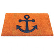 Pressed Anchor On Orange Colour Cool Design Doormat Home Decor