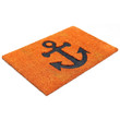 Pressed Anchor On Orange Colour Cool Design Doormat Home Decor