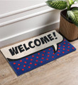 Welcome With Polka Dots Pop Art Cool Design Doormat Home Decor