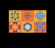 Multi Colour Flower Ornate Design Doormat Home Decor