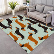 Dachshund Wiener Dog Pattern Area Rug Home Decor