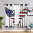 Patriotic Bald Eagle National 4th of July Window Curtains Home Decor