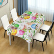 Bunny With Eggs And Flowers In Spring Pattern Tablecloth Home Decor