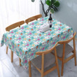 Girly Bunnies Seamless Pattern With Little Flowers And Carrot Tablecloth Home Decor