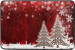 Christmas Tree Winter White Snowflake Pine Welcome Doormat Home Decor