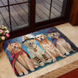 Adorable Golden Retriever Halloween Funny Gift For Dog Lovers Doormat Home Decor