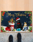 Merry Christmas Pug Doormat Home Decor Gift For Dog Lovers